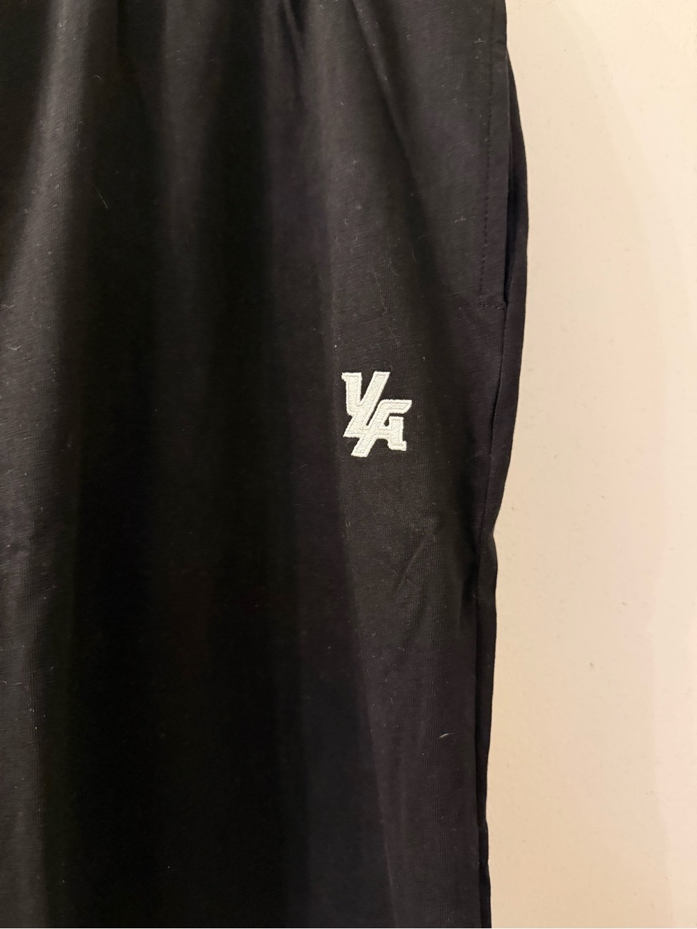 YoungLA Black Joggers with White Logo